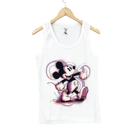 Disney Tops - DISNEY Tank Top Mickey Mouse White